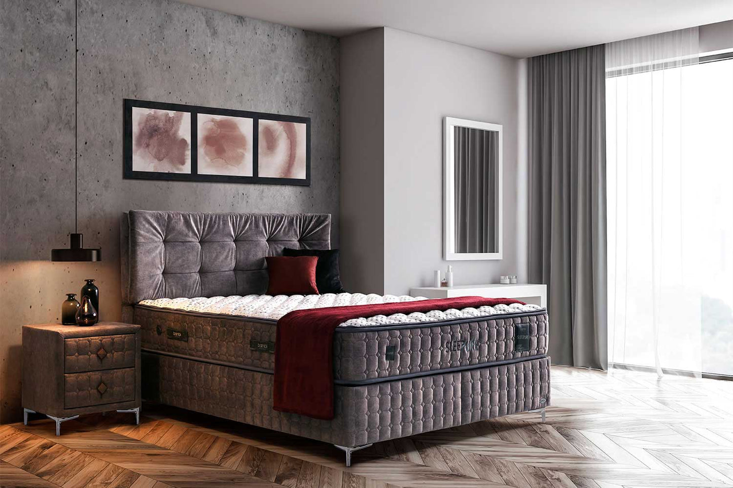 Bambi | Sleepure | Boxspringbett Set H3-H4
