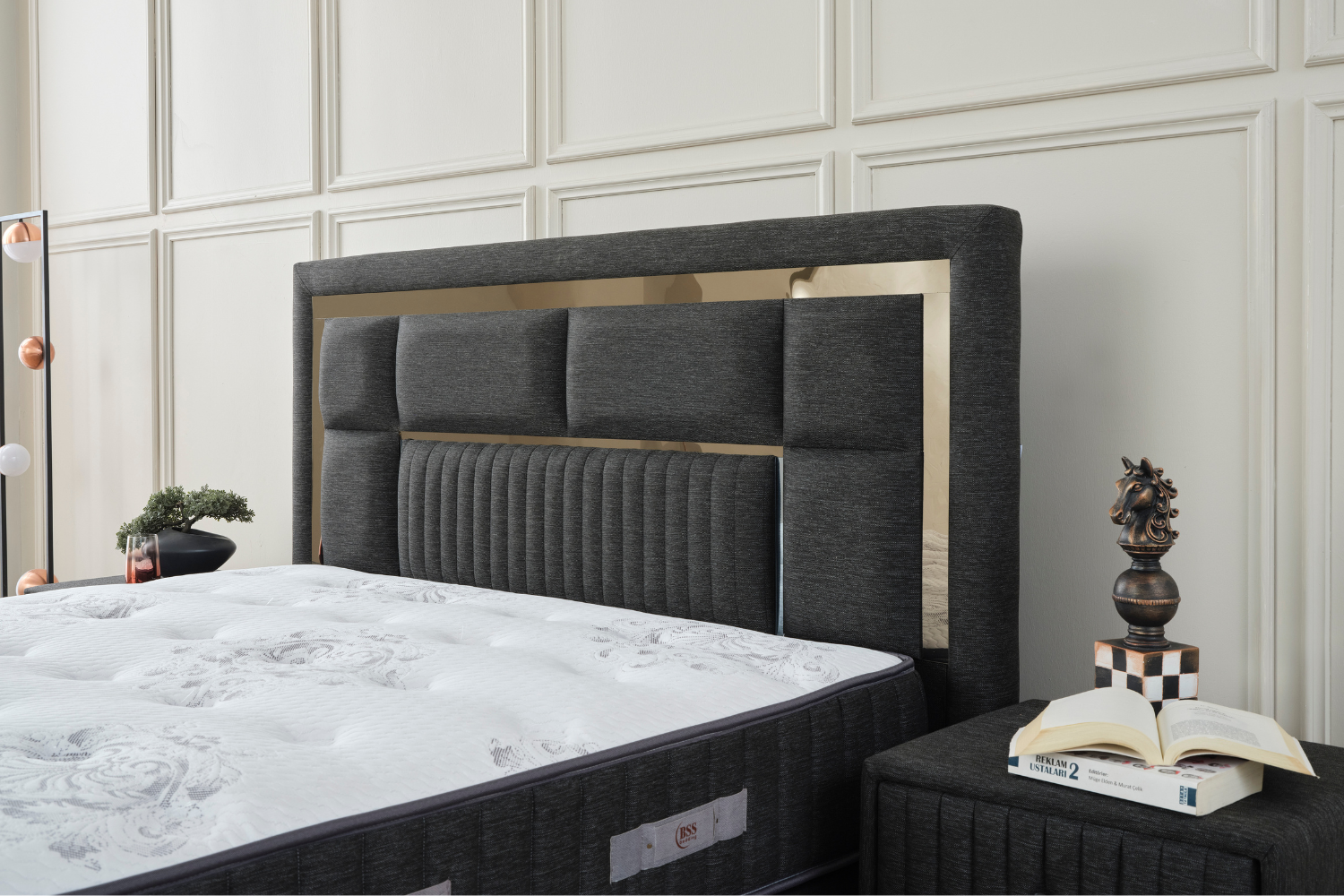 BSS MILANO Boxspringbett Set | Matratze H3 | Box und Kopfteil
