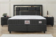 BSS MILANO Boxspringbett Set | Matratze H3 | Box und Kopfteil