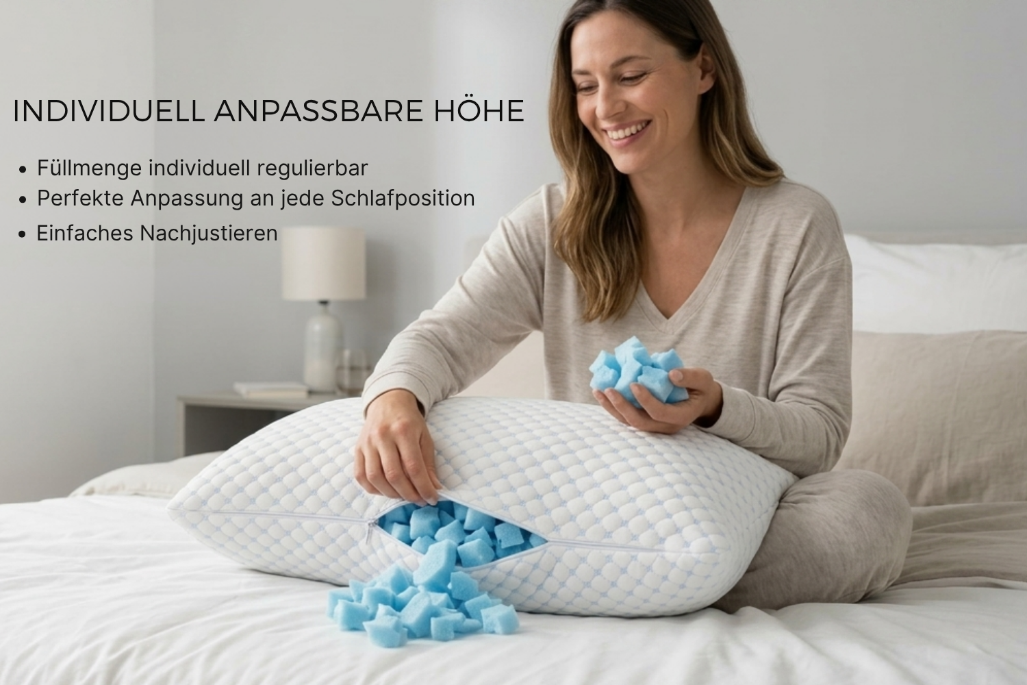 Kopfkissen Orthopädisches Nackenstützkissen, Kissen mit Abnehmbarem Bezug