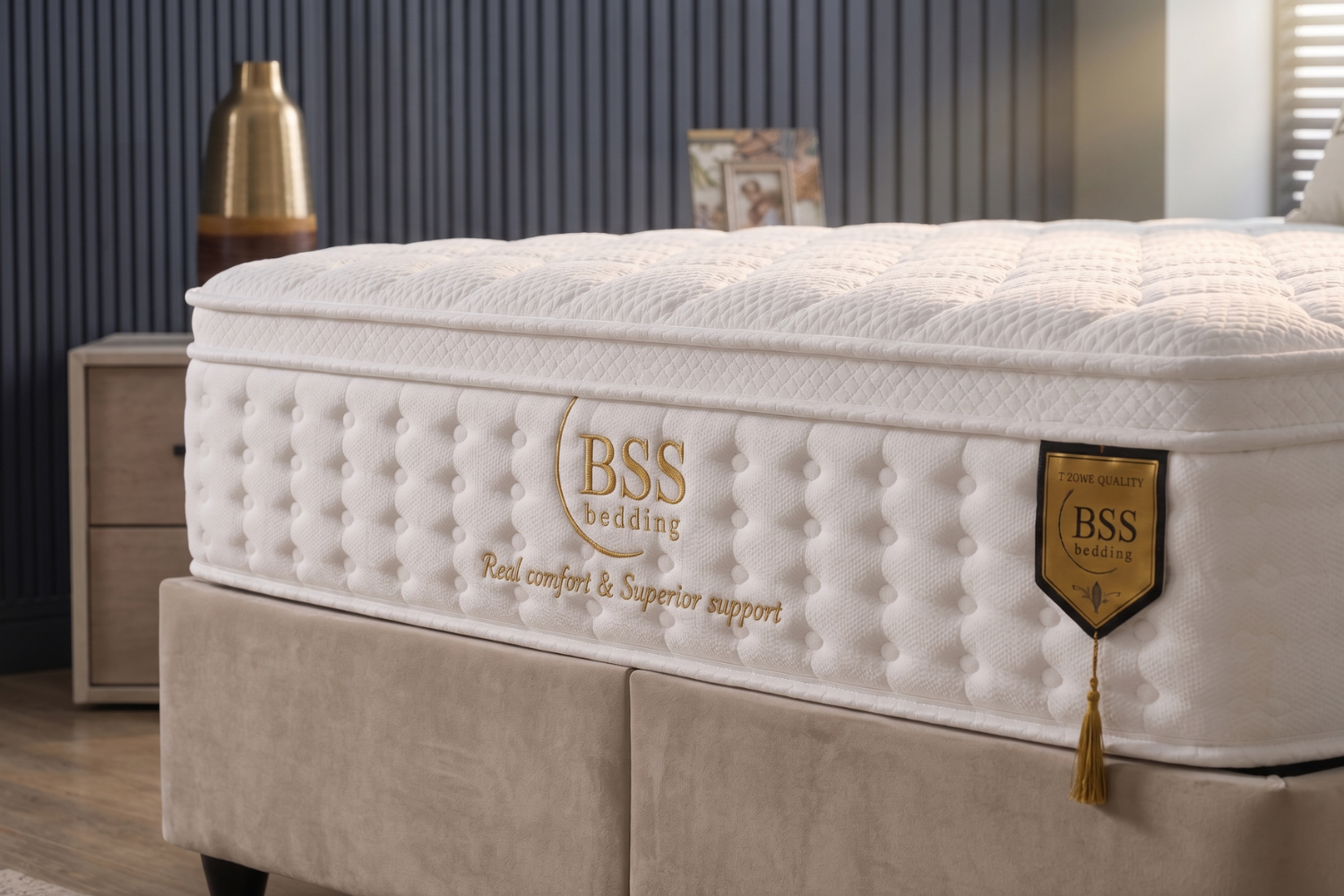 BSS BIRDYBEDD Boxspringbett Set | Matratze H3 | Box und Kopfteil