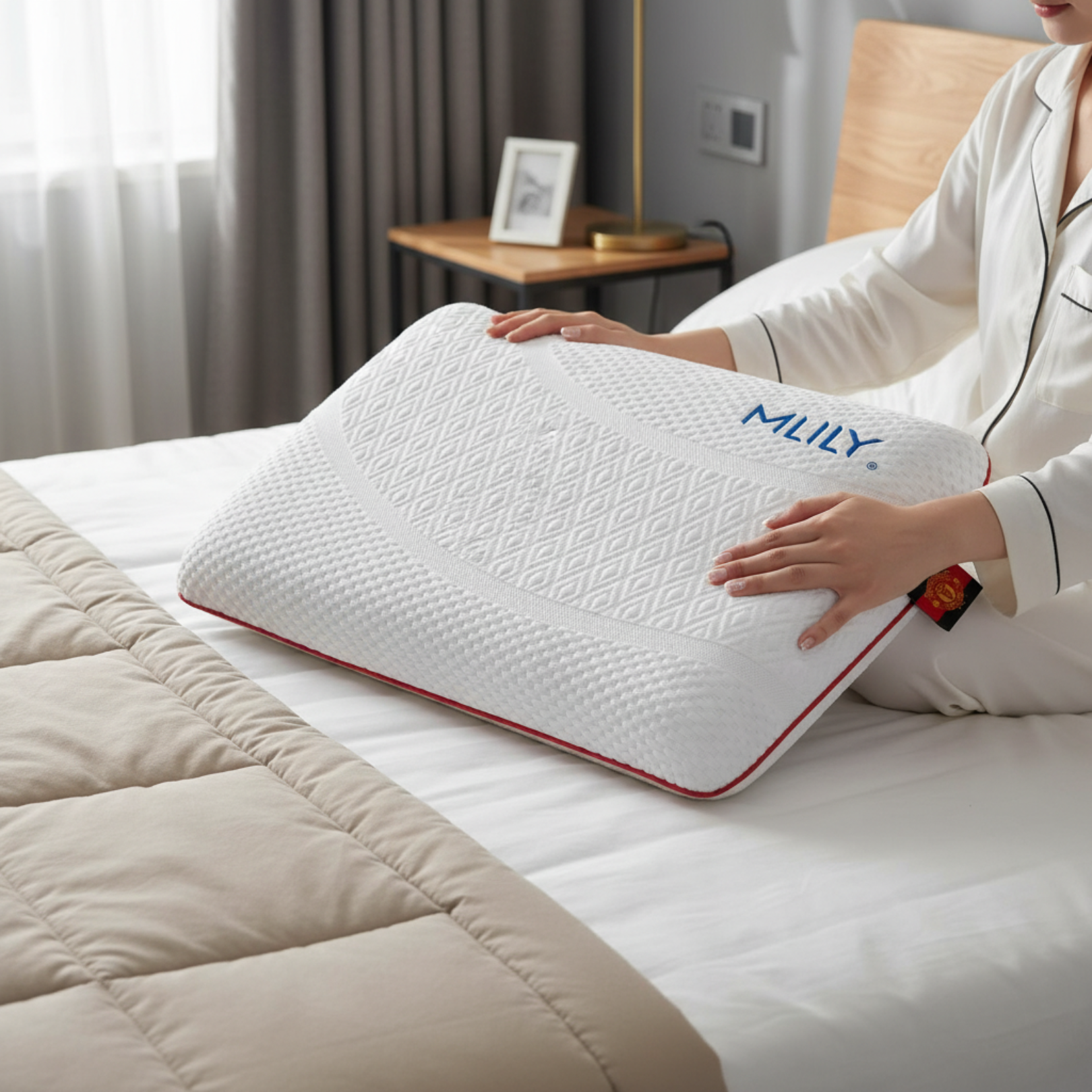 MLILY | Kopfkissen Orthopädisches Nackenstützkissen 40x60x12 cm