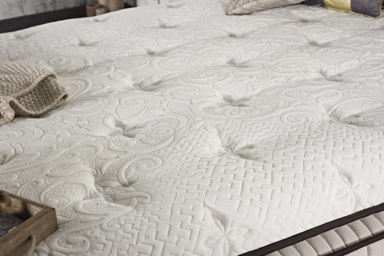 BSS WOOL TOUCH Boxspringbett Set | Matratze H2/H3 | Box und Kopfteil