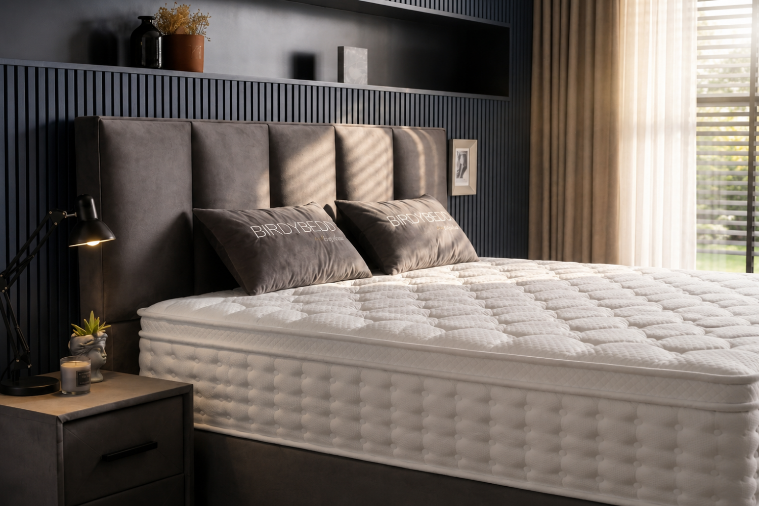 BSS BIRDYBEDD Boxspringbett Set | Matratze H3 | Box und Kopfteil