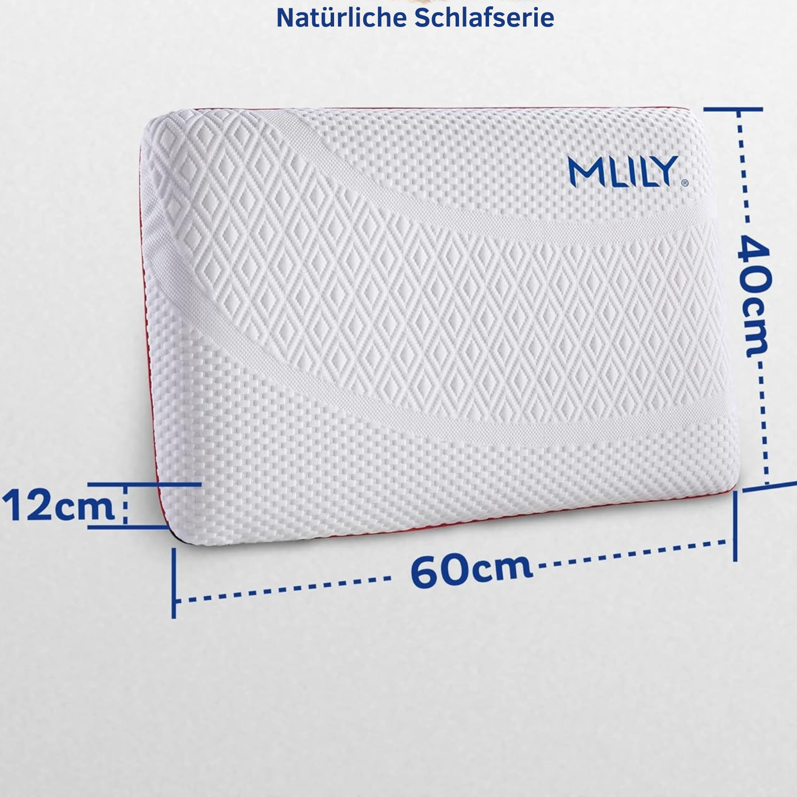 MLILY | Kopfkissen Orthopädisches Nackenstützkissen 40x60x12 cm
