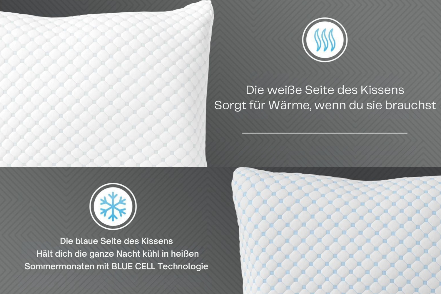 Kopfkissen Orthopädisches Nackenstützkissen, Kissen mit Abnehmbarem Bezug