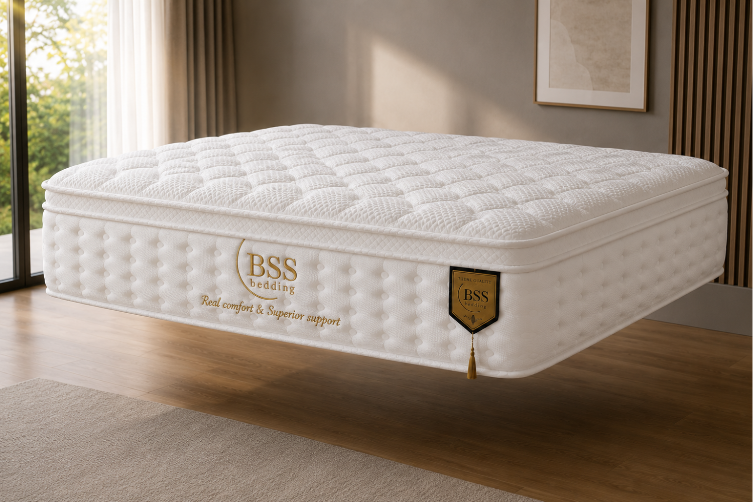 BSS BIRDYBEDD Boxspringbett Set | Matratze H3 | Box und Kopfteil