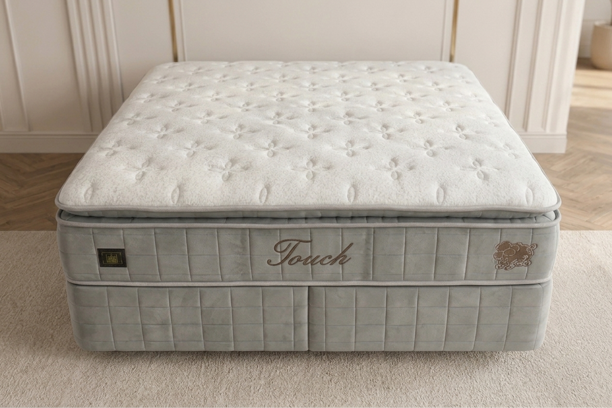 BSS WOOL TOUCH Boxspringbett Set | Matratze H2/H3 | Box und Kopfteil