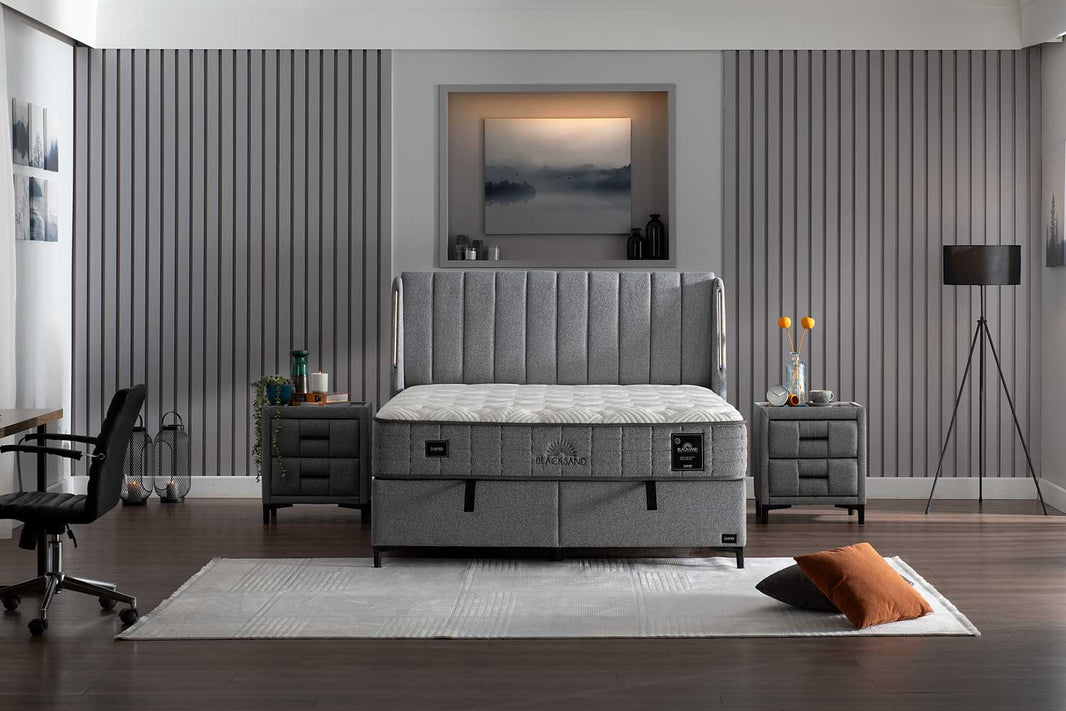 Bambi | Blacksand | Boxspringbett Set H4