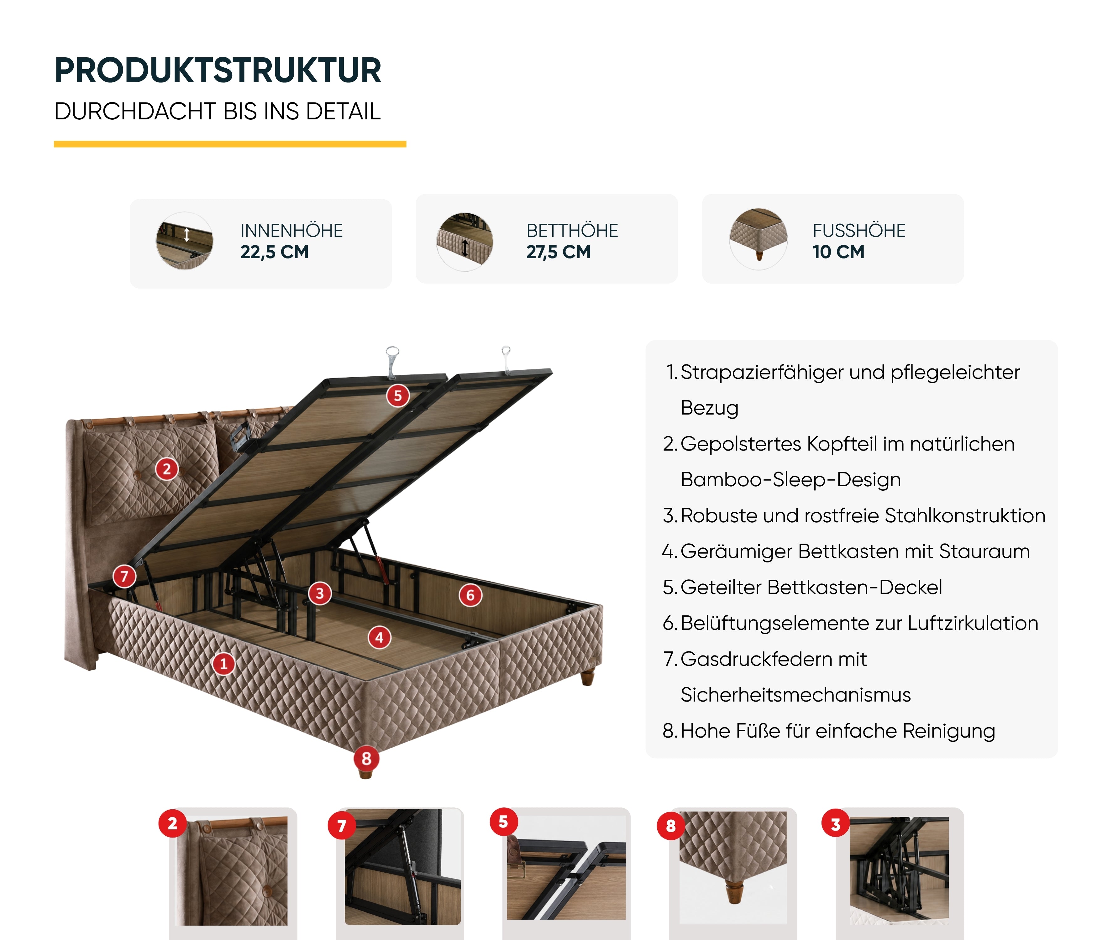 Bambi | Bamboo Sleep | Boxspringbett Set H3