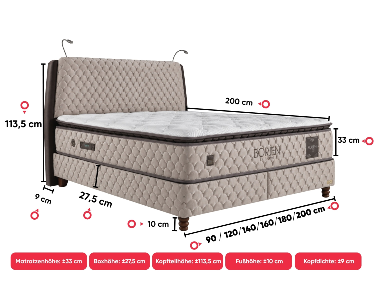 Bambi | Borjen | Boxspringbedset H3 