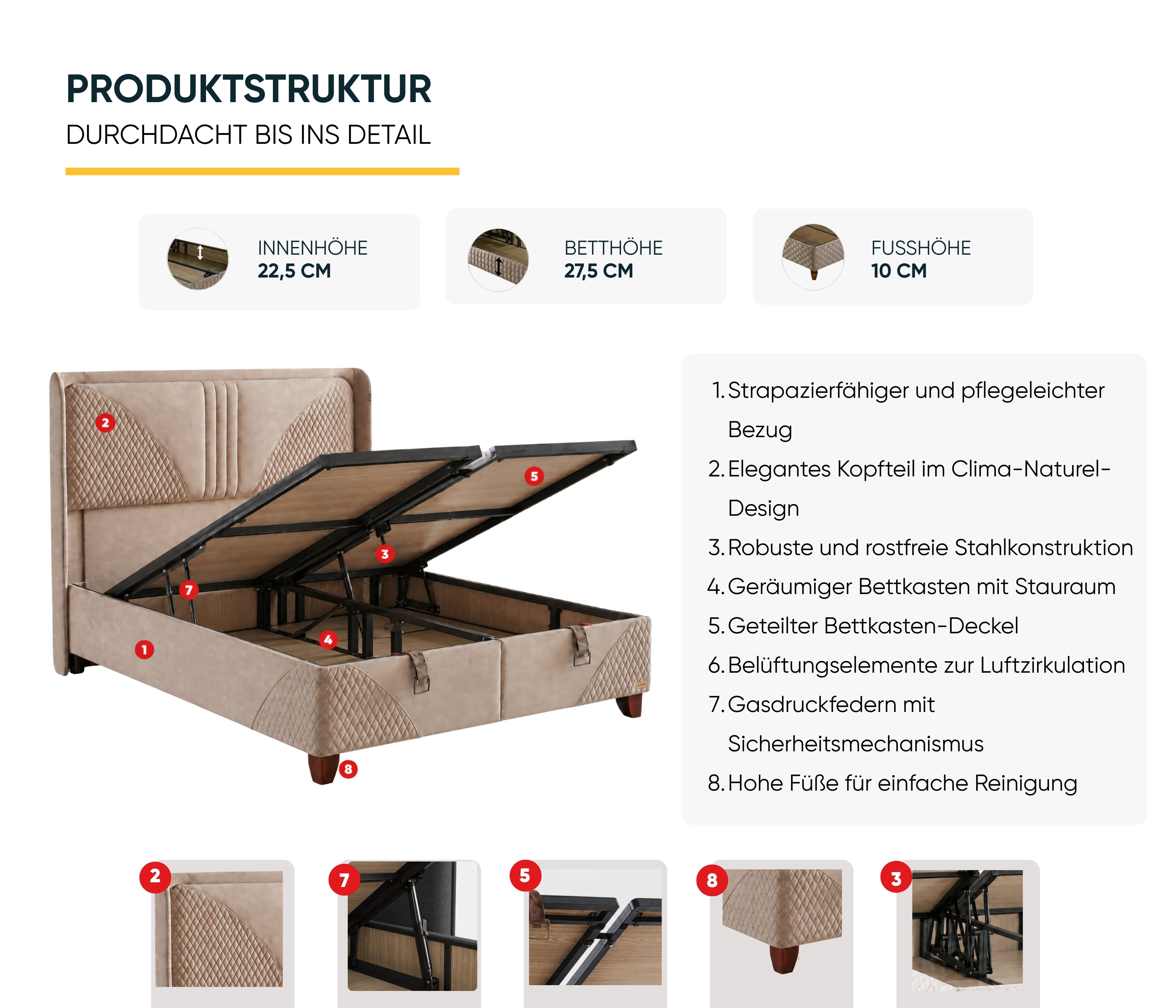 Bambi | Clima Naturel | Boxspringbett Set H3
