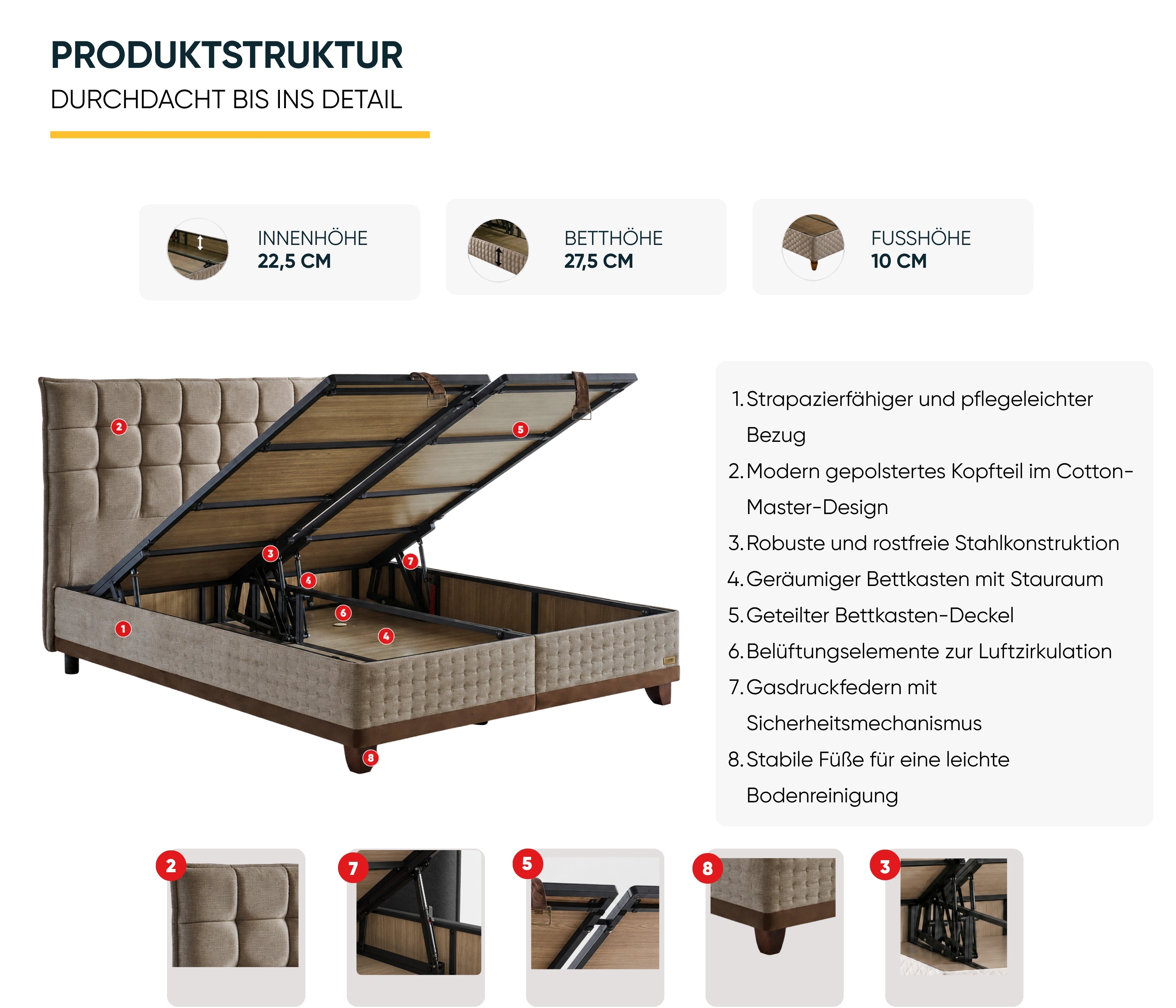 Bambi | Cotton Master | Boxspringbett H3