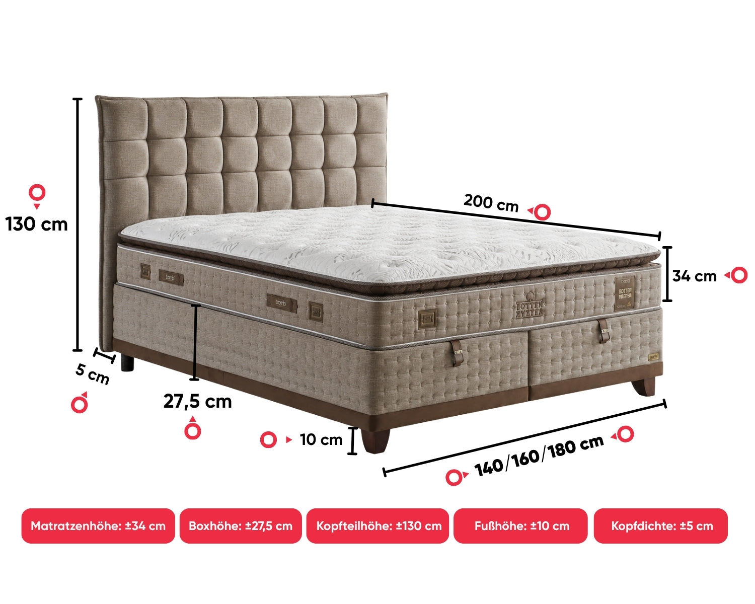 Bambi | Cotton Master | Boxspringbed H3 