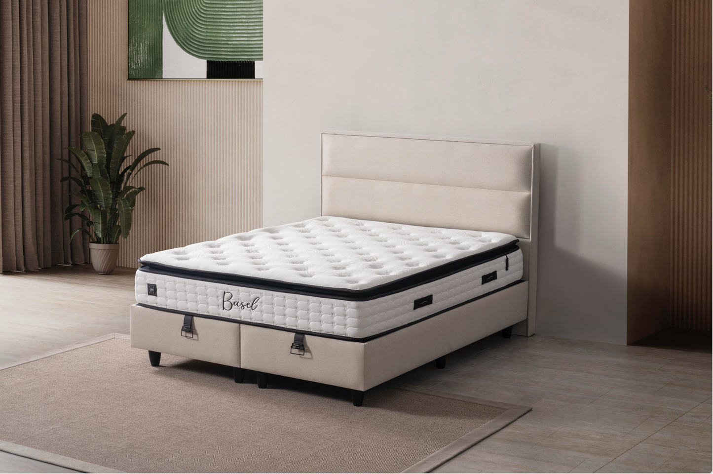 BSS EXCELLENTE Boxspringbett Set | Matratze H3 | Box und Kopfteil