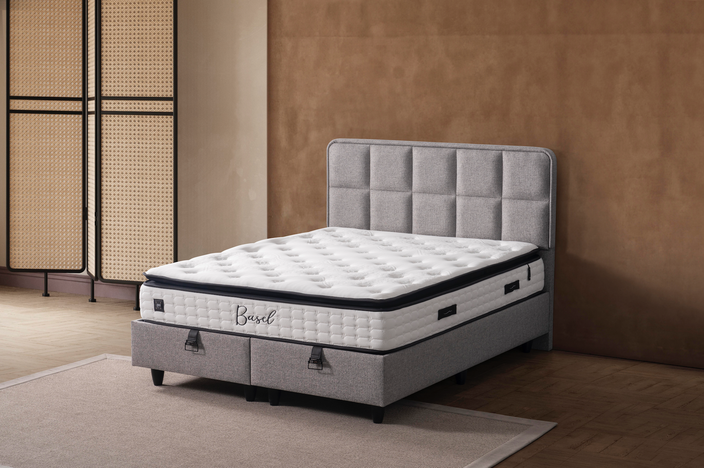 BSS FUTURE Boxspringbett Set | Matratze H3 | Box und Kopfteil