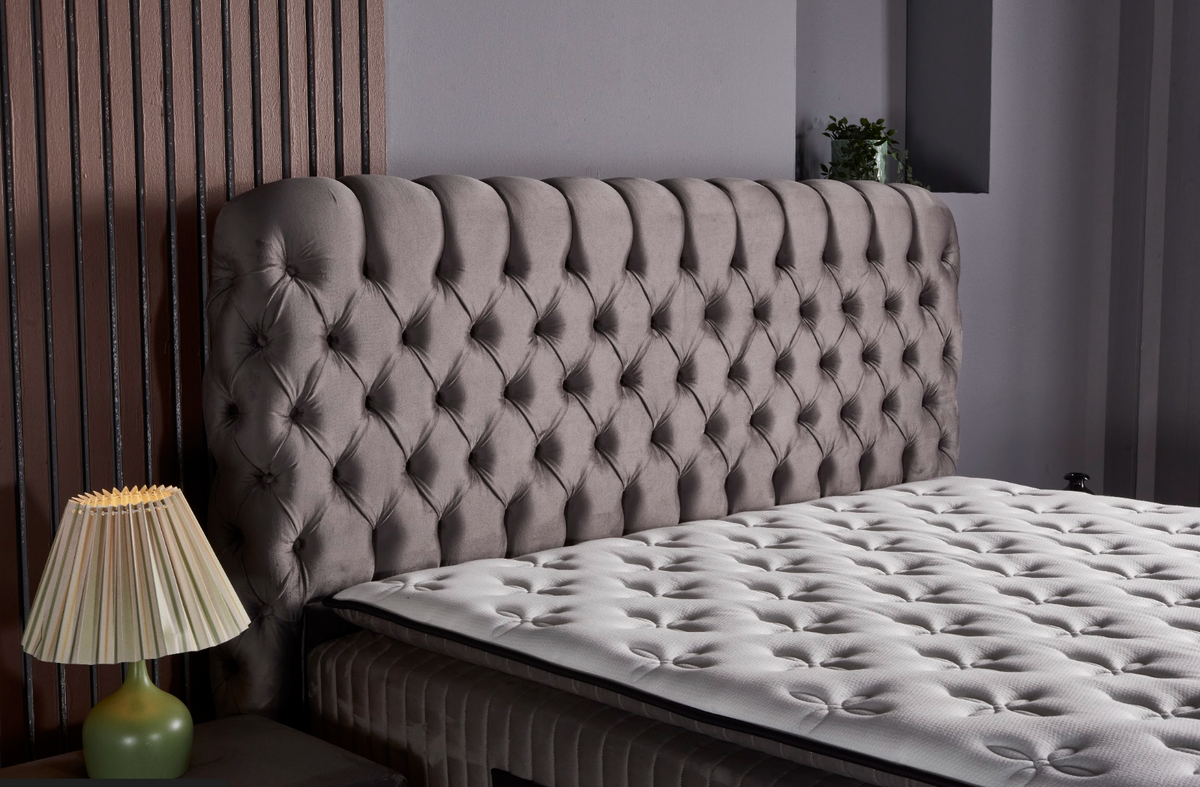 BSS FLUFFY Boxspringbett Set| Matratze H3 | Box und Kopfteil