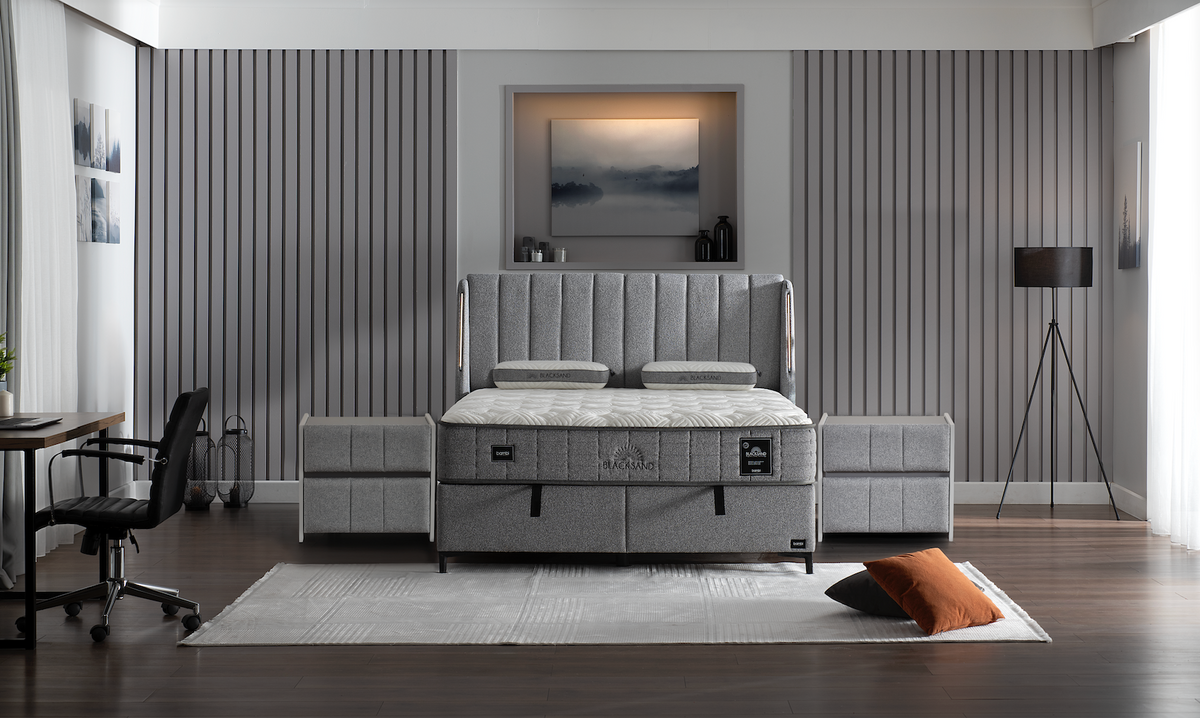 Bambi | Blacksand | Boxspringbett Set H4