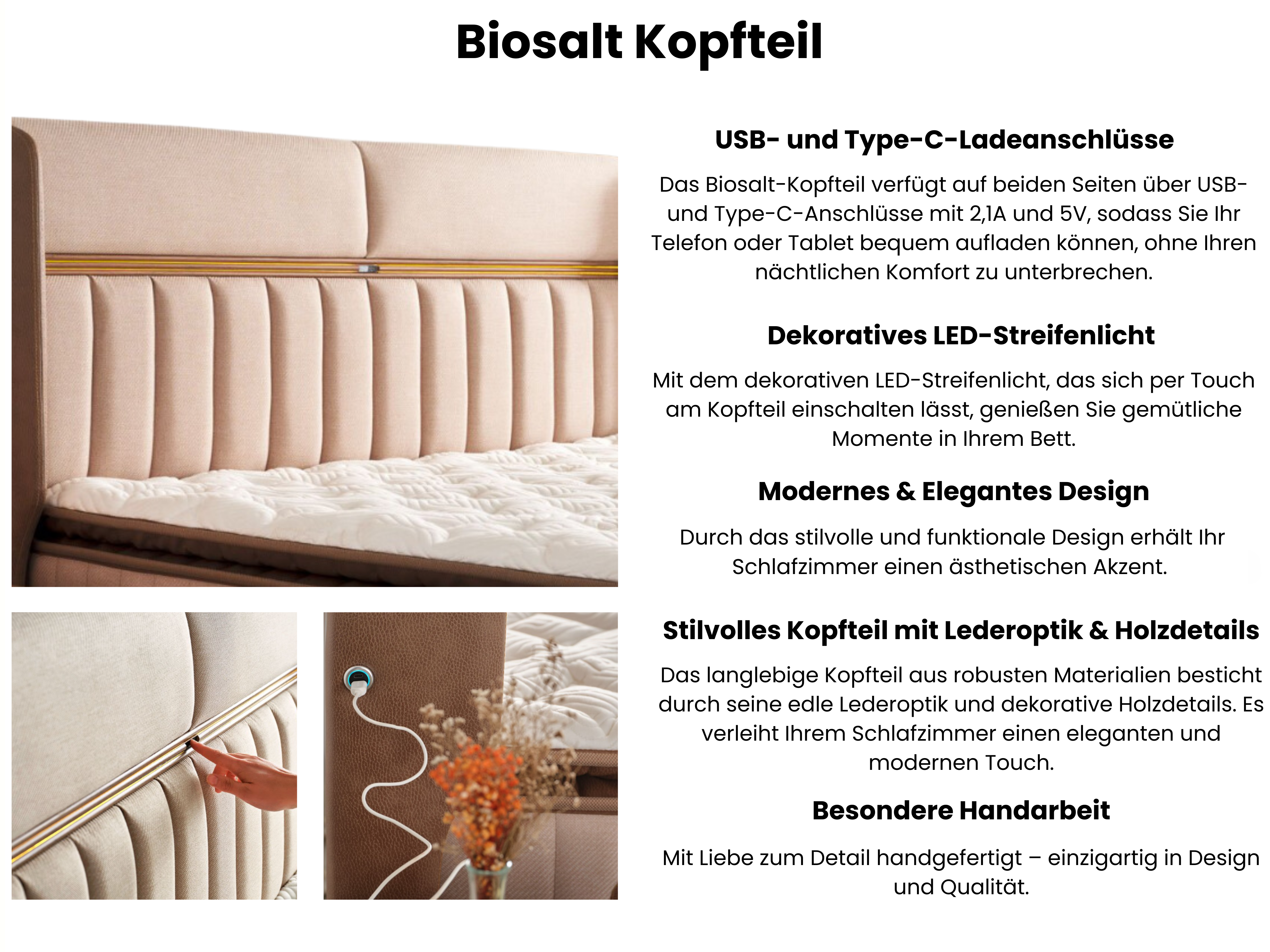 Bambi | Biosalt | Boxspringbett Set H3-H4