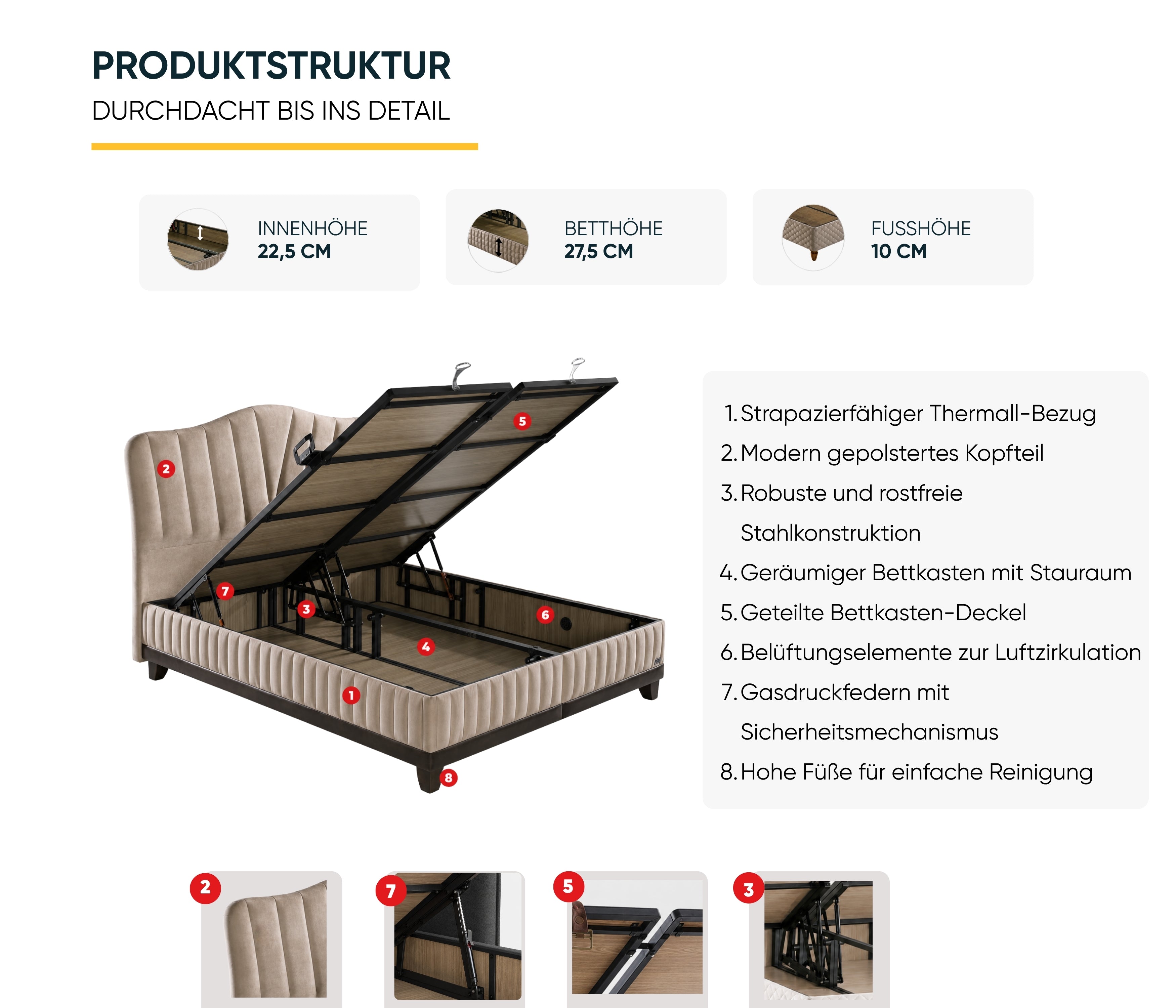 Bambi | Thermall | Boxspringbett Set H4-H5