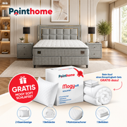 BSS WOOL TOUCH Boxspringbett Set | Matratze H2/H3 | Box und Kopfteil
