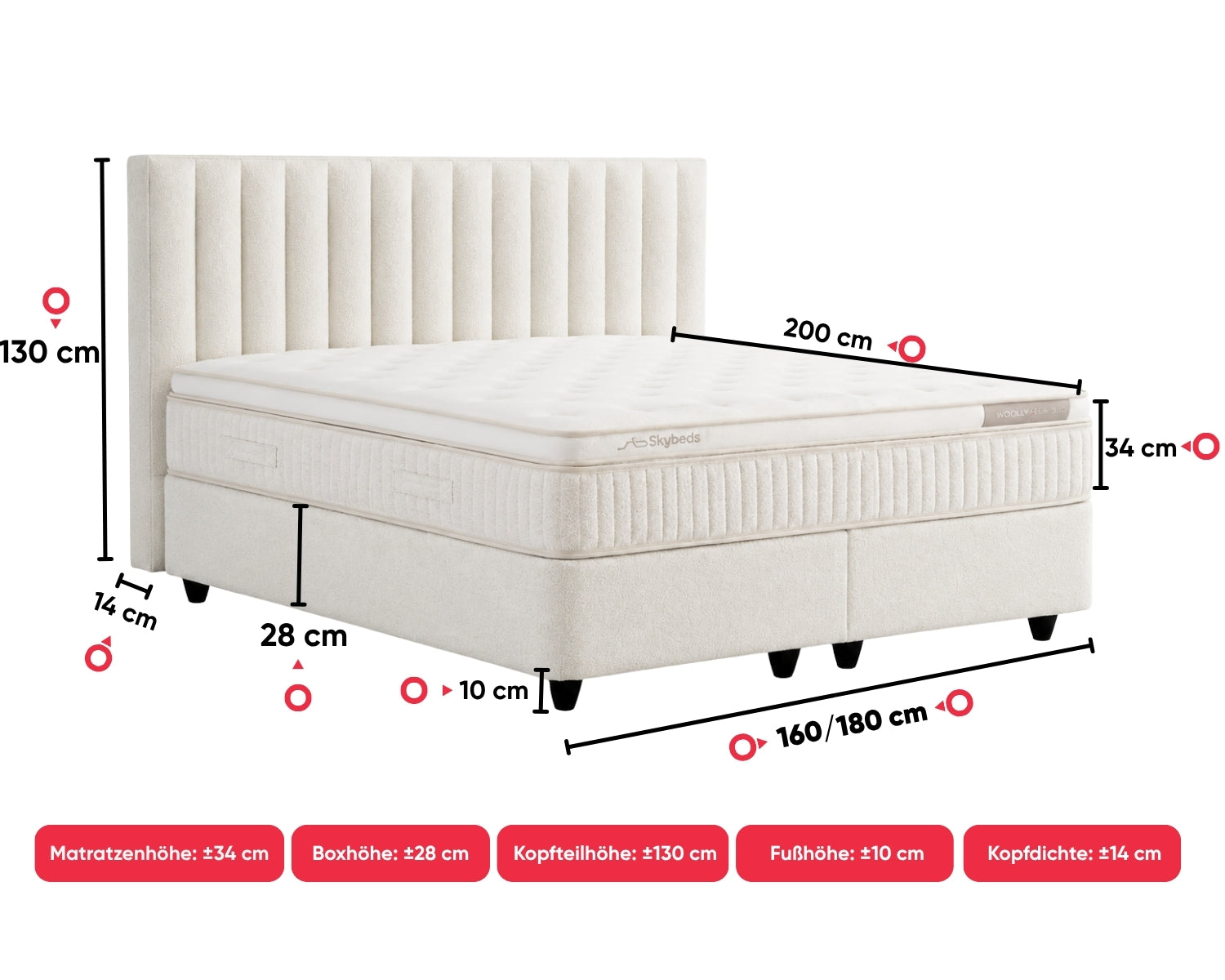 BSS WOOLLYBEDD | Boxspringbedset