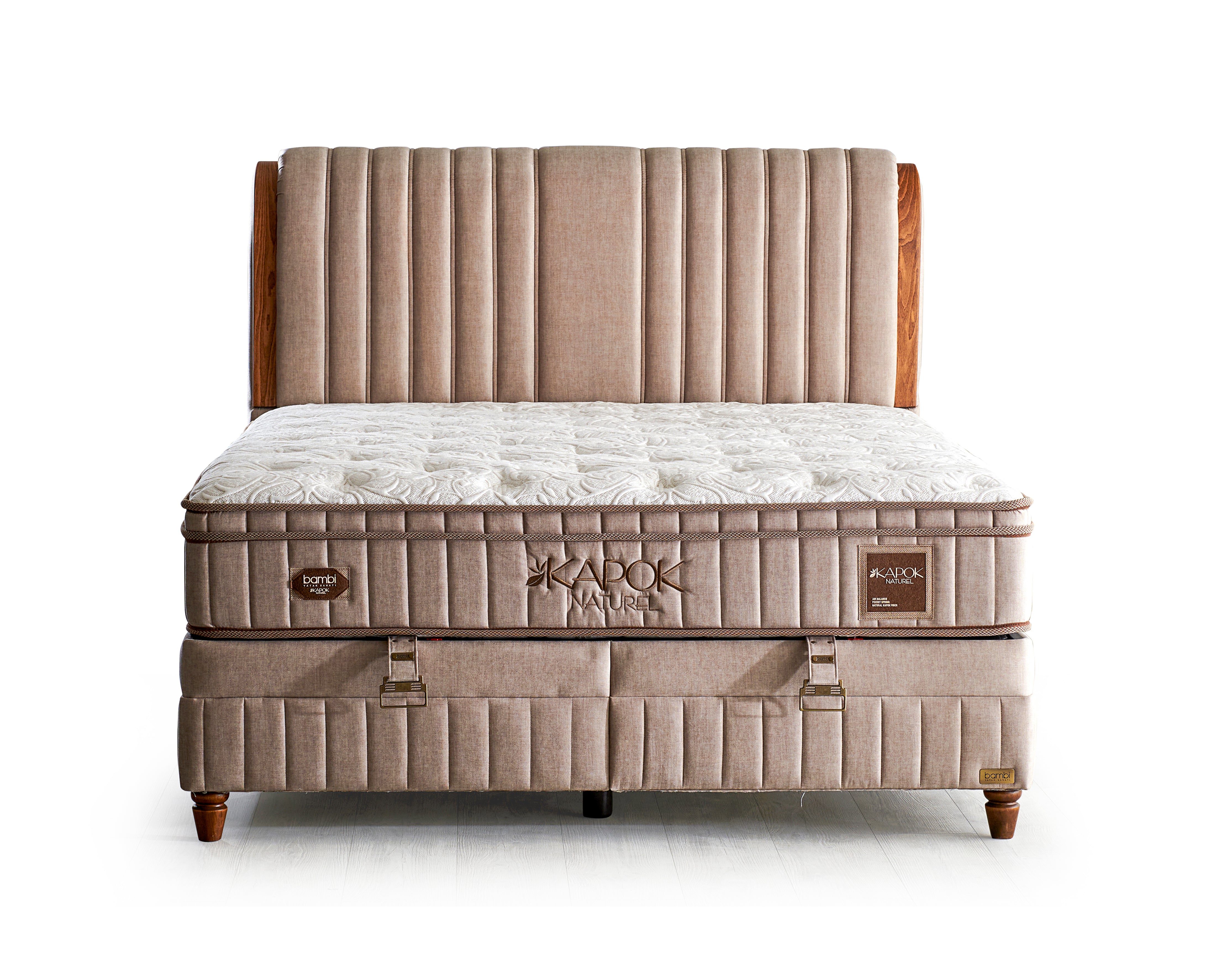 Bambi | Kapok Naturel | Boxspringbett Set H3